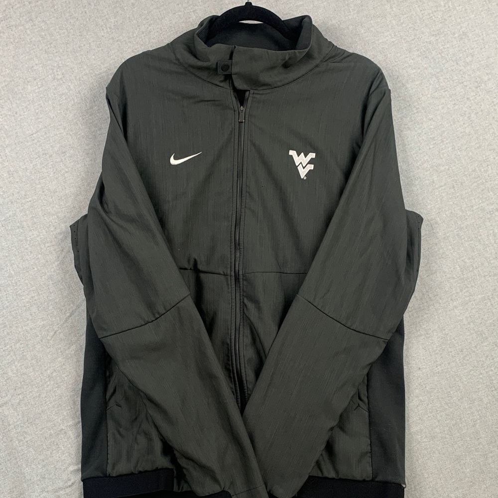 NIKE | LARGE MEN'S WINDBREAKER FULL ZIP JACKET | GREY RN56323 WV Mountaineers